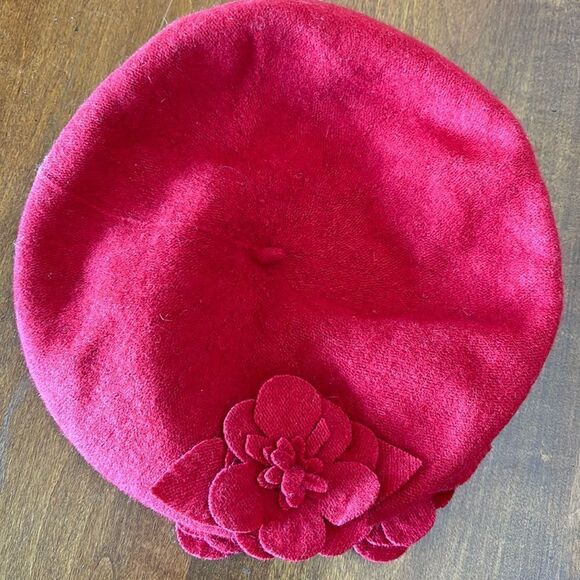Vintage Betmar New York Red Wool Beret - Picture 5 of 6